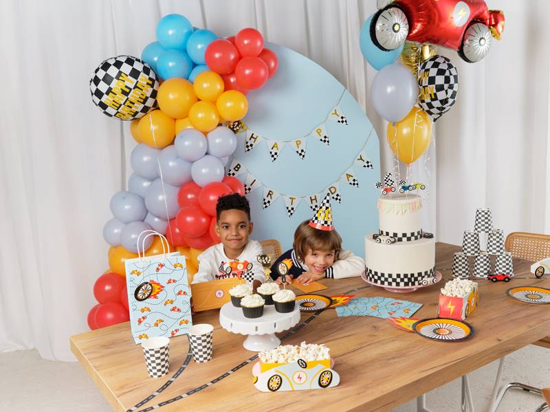 Balon foliowy Szachownica Happy Birthday, 45 cm