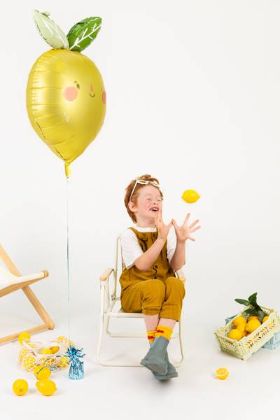 Balon foliowy Cytrynka, 50x75 cm, mix