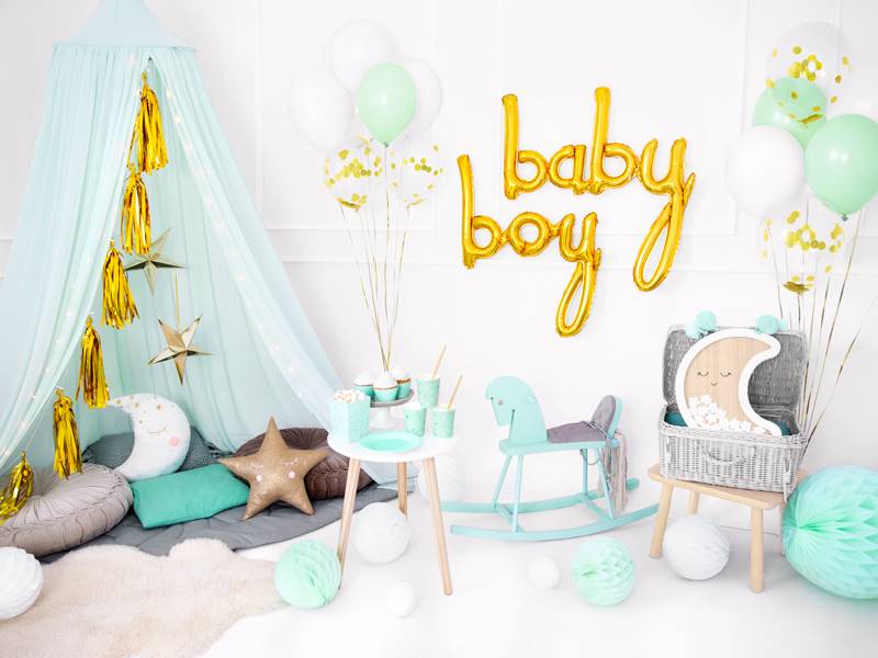 Balon foliowy Baby, złoty, 73,5x75,5cm