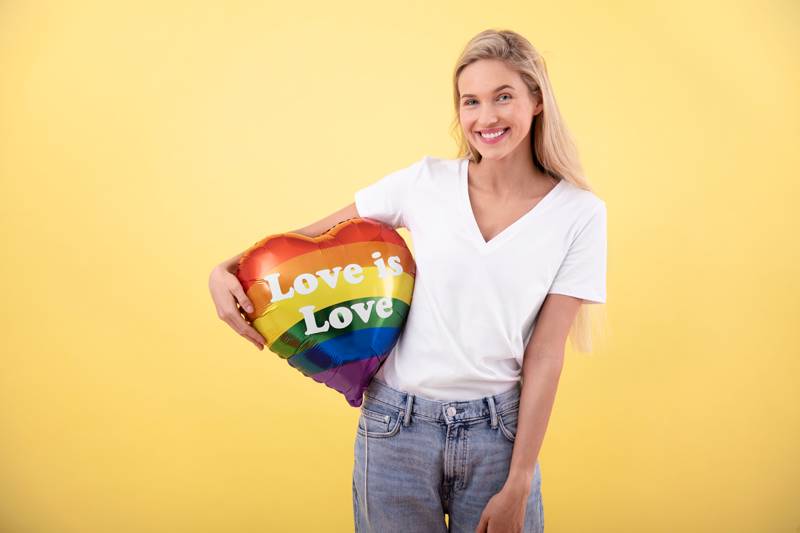 Balon foliowy Love is Love, 35cm, mix