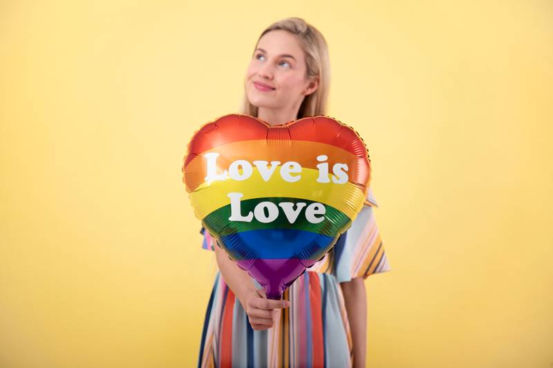 Balon foliowy Love is Love, 35cm, mix