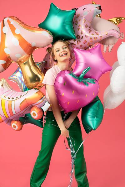 Balon foliowy Grzybek, 66x75cm, mix