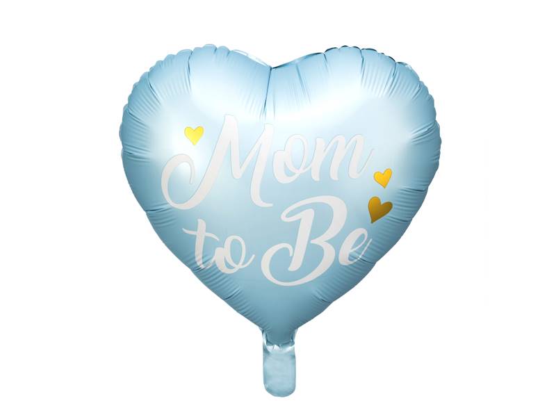 Balon foliowy Mom to Be, 35cm, niebieski
