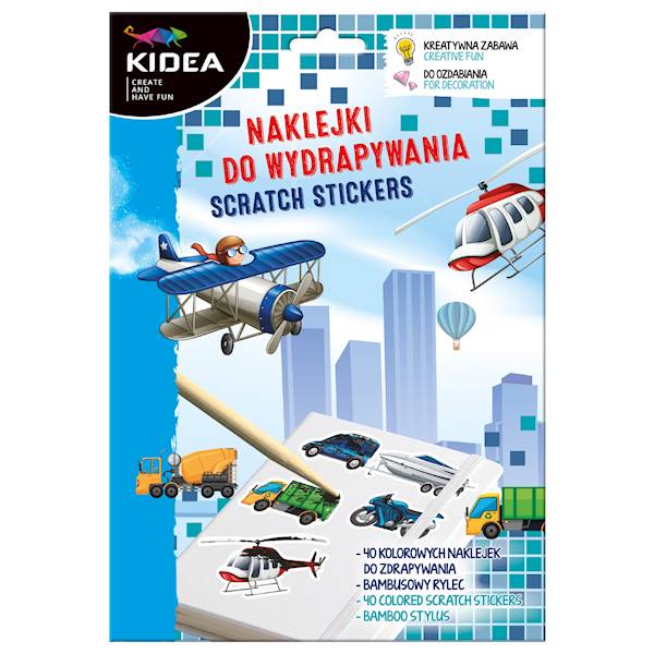 Naklejki do wydrapywania Kidea Pojazdy