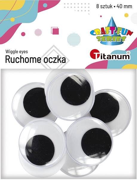 Ruchome oczy Titanum 40 mm 8 szt.
