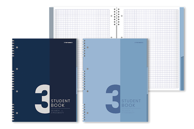 Kołozeszyt B5/100k kratka TOP-2000 Studentbook 3P