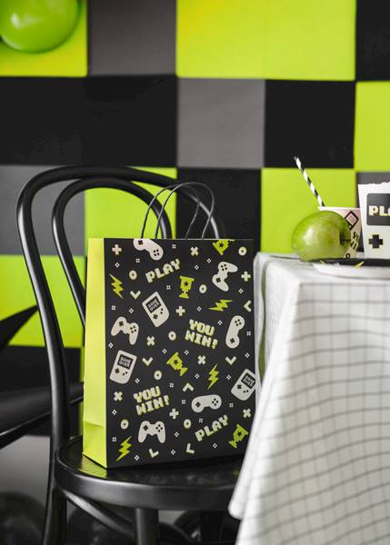 Torebka na prezenty Gamepady, 10x24x32 cm, mix