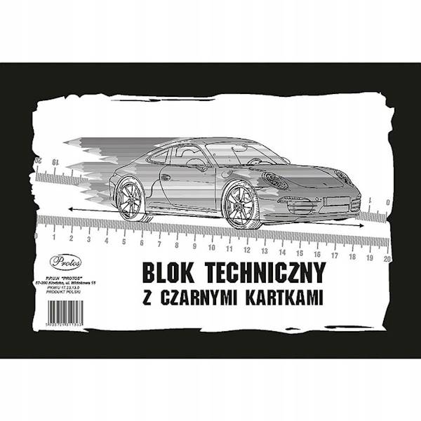 Blok techniczny A4 Protos CZARNY