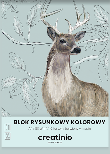 Blok rysunkowy A4 Creatinio kolorowy