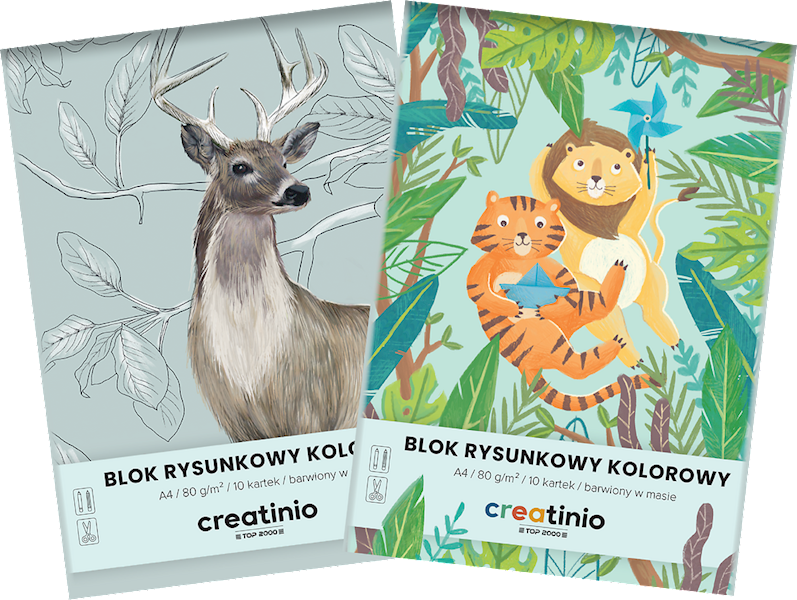 Blok rysunkowy A4 Creatinio kolorowy