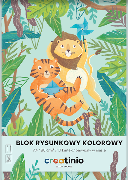 Blok rysunkowy A4 Creatinio kolorowy
