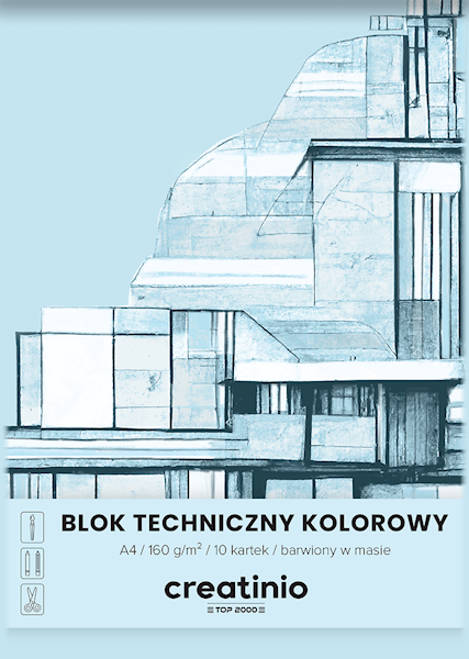 Blok techniczny A4 Creatinio kolorowy 