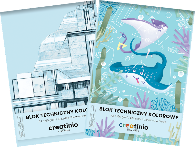 Blok techniczny A4 Creatinio kolorowy 