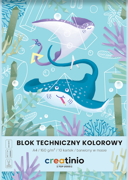 Blok techniczny A4 Creatinio kolorowy 