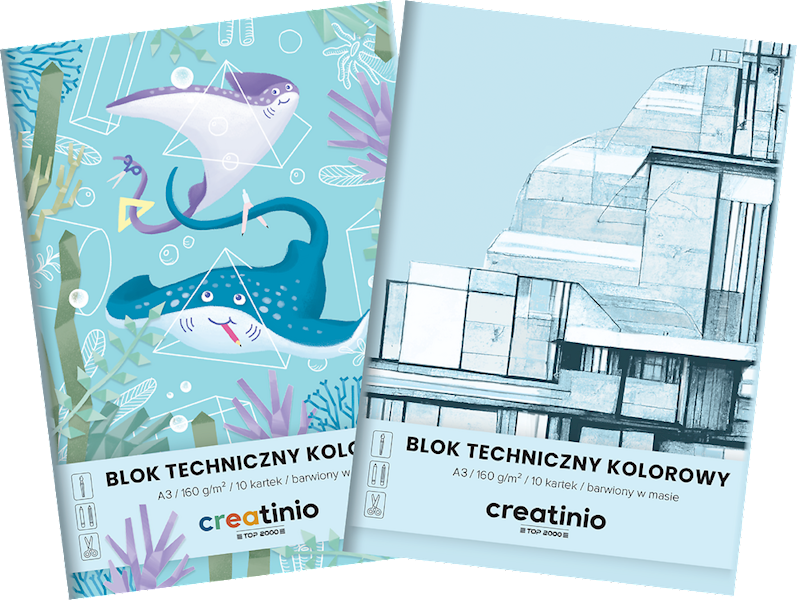 Blok techniczny A3 Creatinio kolorowy