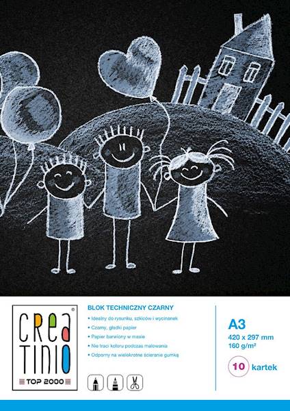 Blok techniczny A3 Creatinio czarny