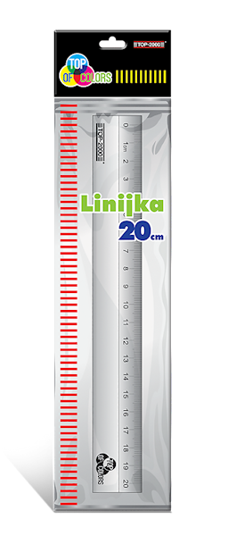 Linijka aluminiowa 20 cm TOP-2000