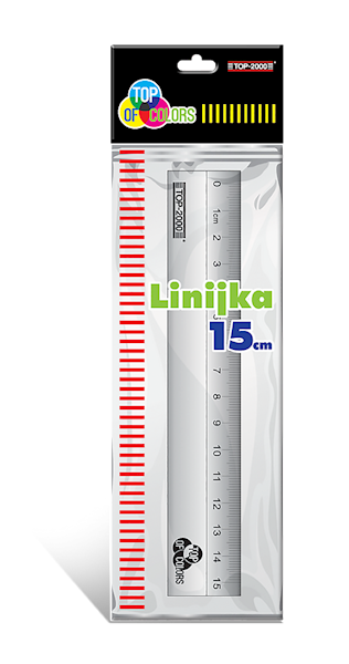 Linijka aluminiowa 15 cm TOP-2000