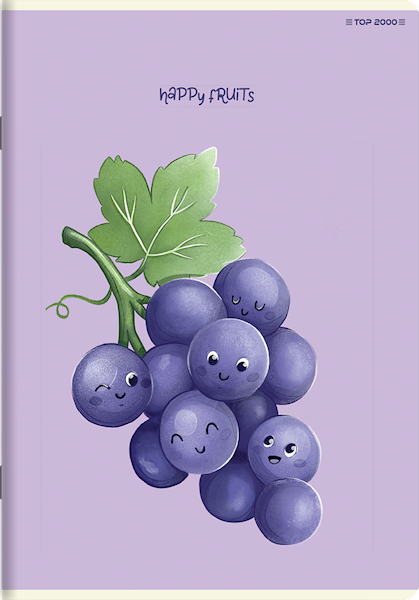 Zeszyt A5/32k linia podwójna kol. TOP-2000 Fruits