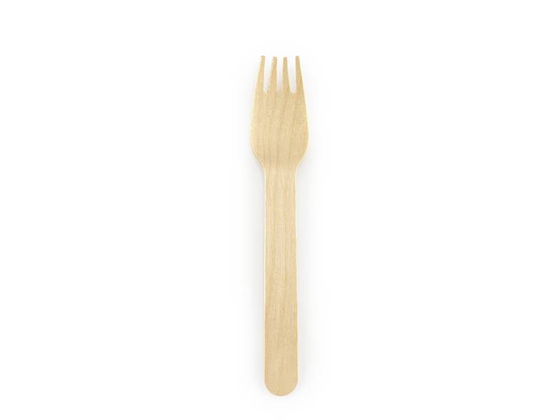 Drewniane widelce, 15.5cm: 1op./100szt