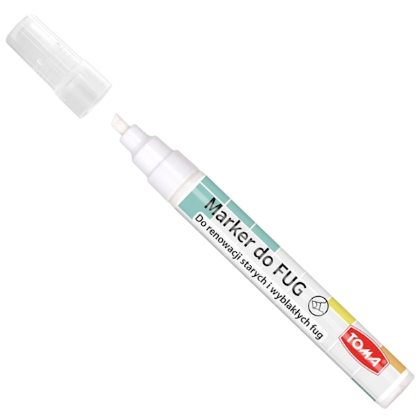 Marker do renowacji fug biały TOMA 