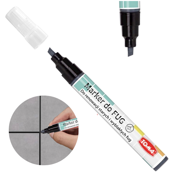 Marker do renowacji fug czarny TOMA 