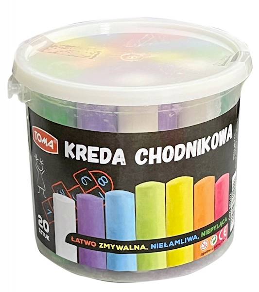 Kreda chodnikowa TOMA wiaderko 20 kolorów