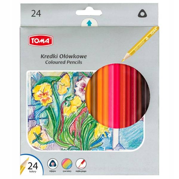 Kredki ołówkowe 24 kol.Toma