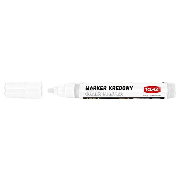 Marker kredowy TOMA TO-292 biały 4,5mm 8g tuszu