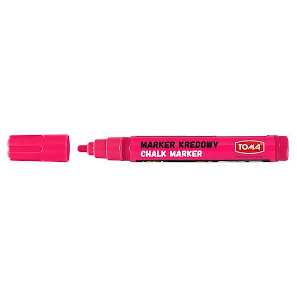 Marker kredowy TOMA TO-292 różowy 4,5mm 8g tuszu