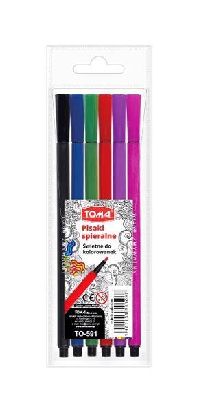 Pisaki TOMA spieralne 6 kol.