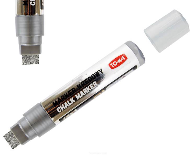 Marker kredowy TOMA TO-290 srebrny 8x15mm 25g