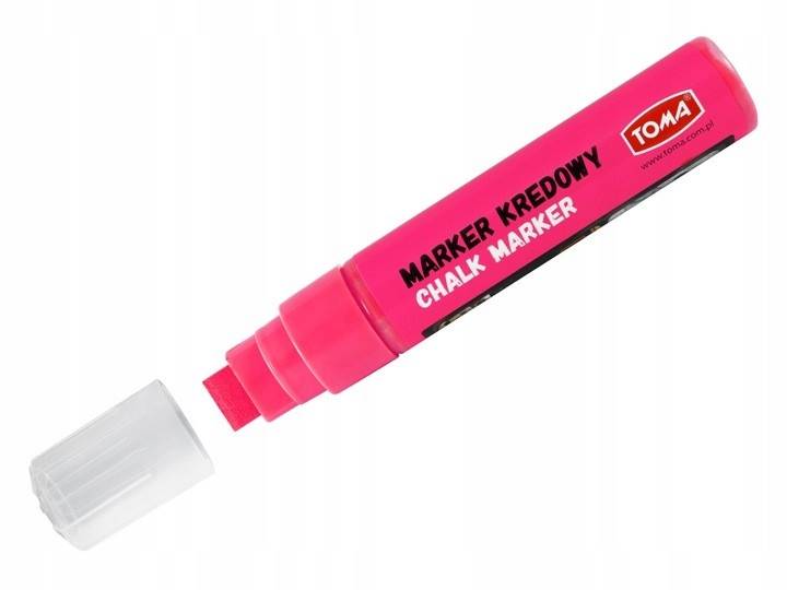 Marker kredowy TOMA TO-290 różowy 8x15mm 25g tusz