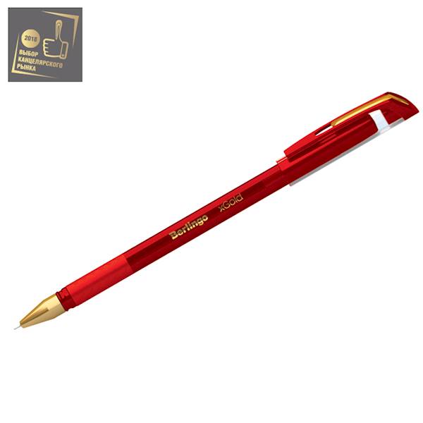 Długopis olejowy Berlingo xGold czerwony 0.7 mm