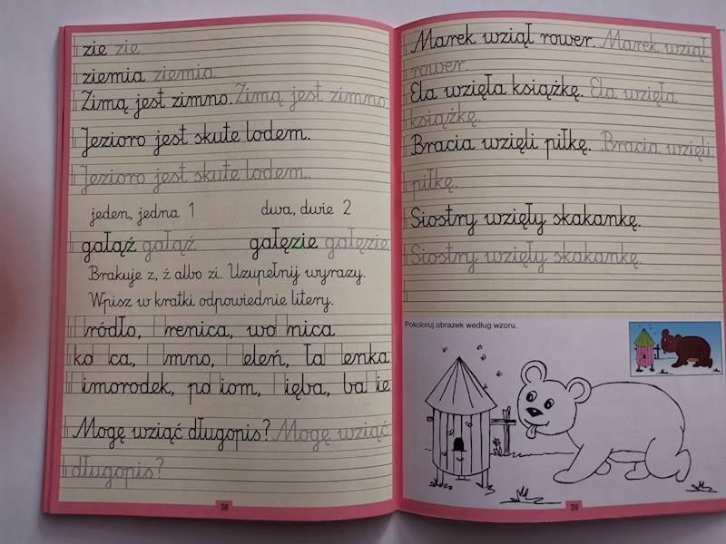 Książeczka nauka pisania: zmiękczenia