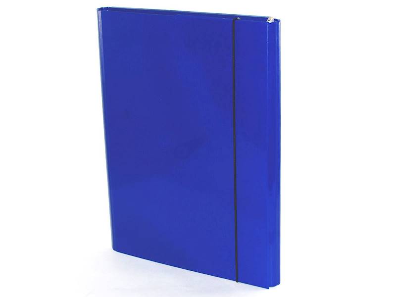 Teczka skrzydłowa z gumką A4 4cm granatowa