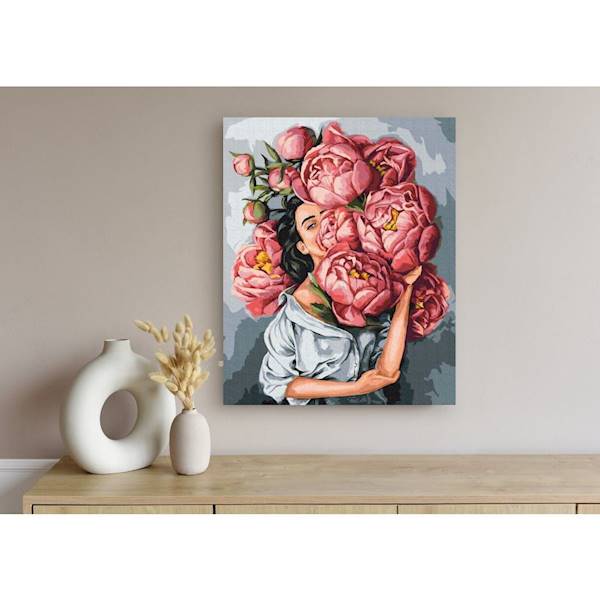 Malowanie po numerach 40x50cm ARTEA - W Piwoniach