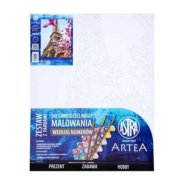 Malowanie po numerach 40x50cm ARTEA - Wieża Eiffla