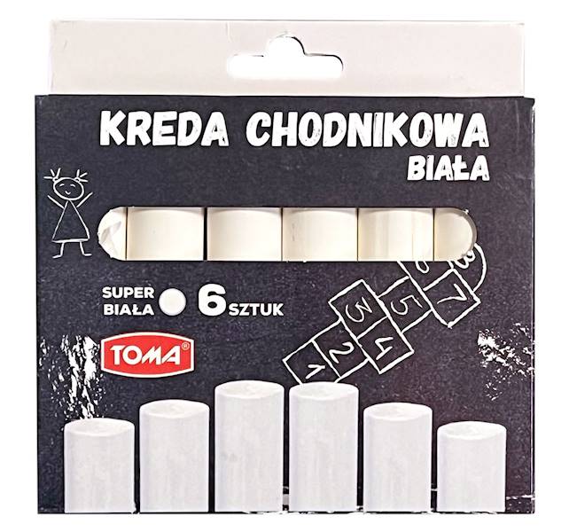 Kreda chodnikowa TOMA biała 6 szt.