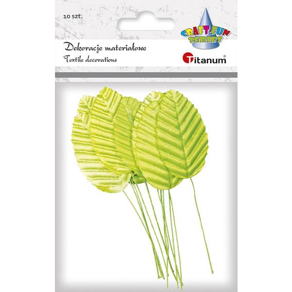 Dekoracje materiałowe Titanum 10 szt. liście 