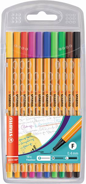 Cienkopis Stabilo 10szt/op Pen 68 MIX 