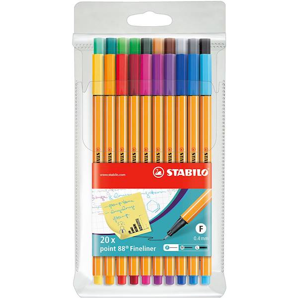 Cienkopis Stabilo 20 szt. Komplet 