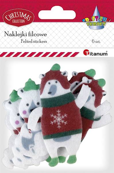 Naklejki filcowe Titanum 6  niedźwiedzie polarne 