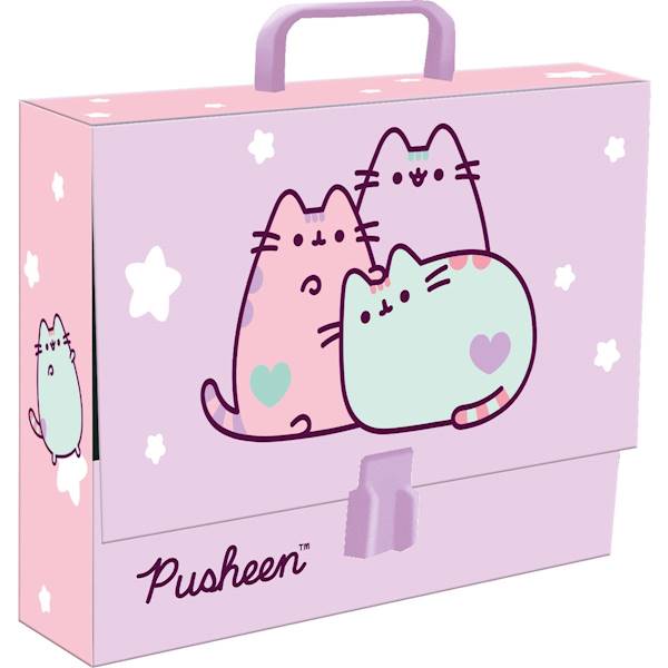 Teczka z rączką, kartonowa na zatrzask PUSHEEN