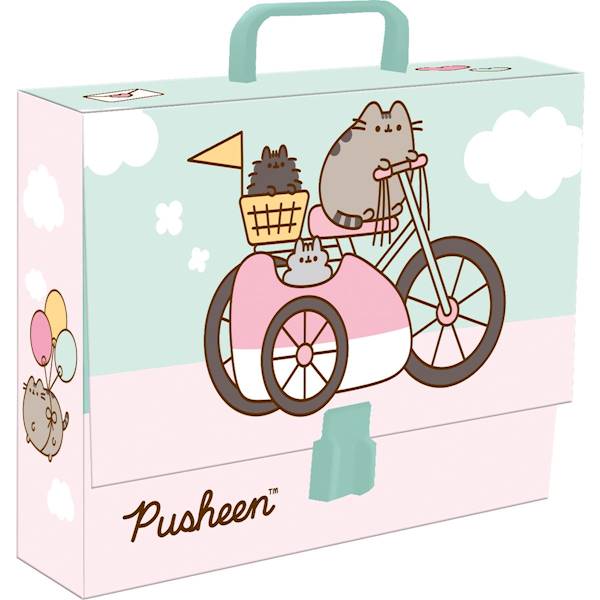 Teczka z rączką, kartonowa na zatrzask PUSHEEN