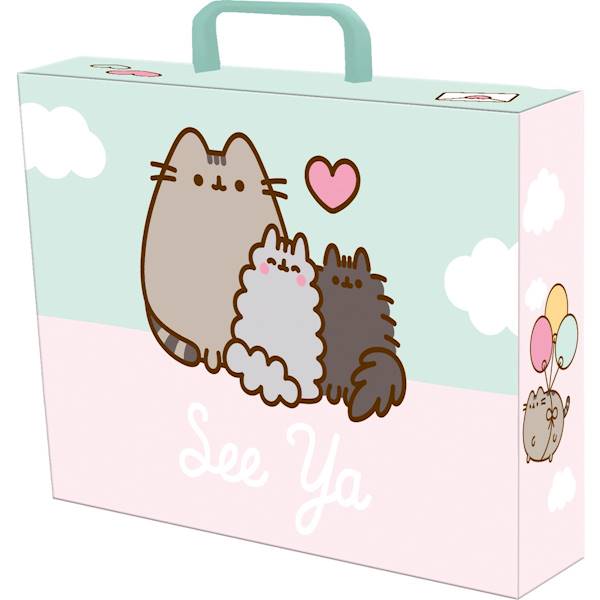 Teczka z rączką, kartonowa na zatrzask PUSHEEN