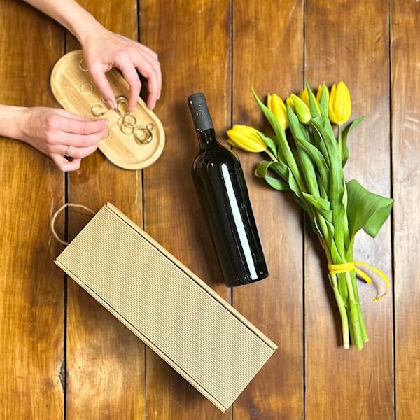 Pudełko na wino Idea Home Wave Kraft