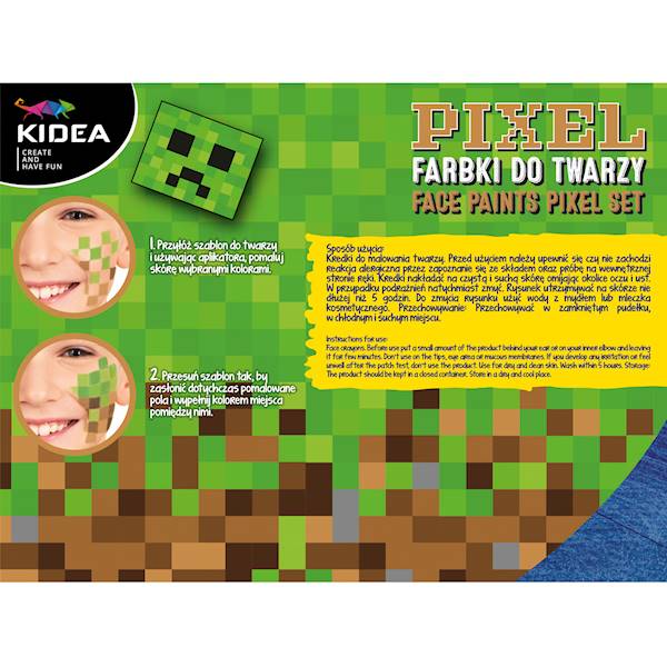 Farbki do twarzy zestaw Pixel Kidea