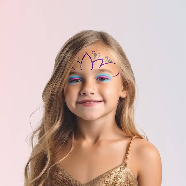 Farbki do twarzy princess z tiarą Kidea