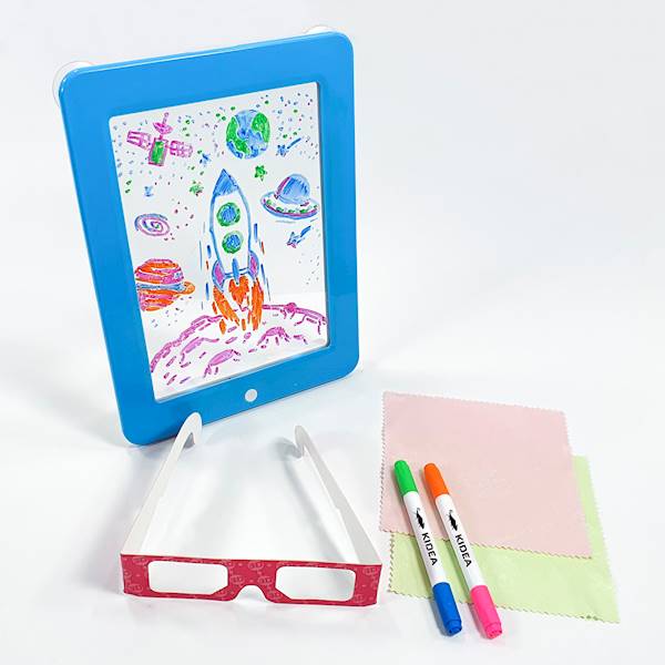 Magiczna neonowa tablica 3D led Kidea (niebieska)